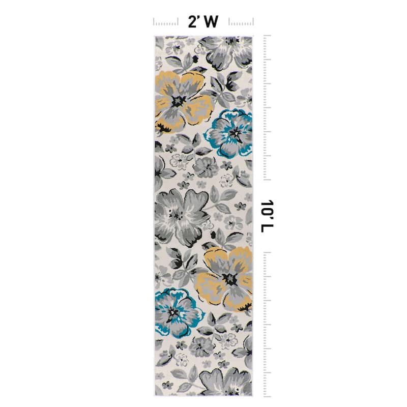 World Rug Gallery Modern Floral Design Area Rug