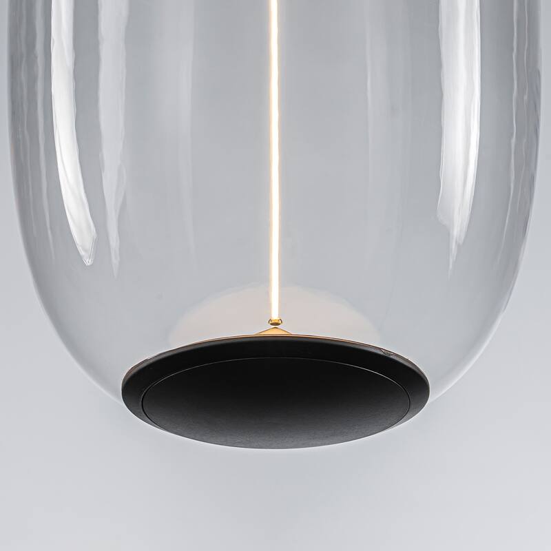 1 Light Clear Plastic Linear Magnetic LED Strip Pendant Lighting