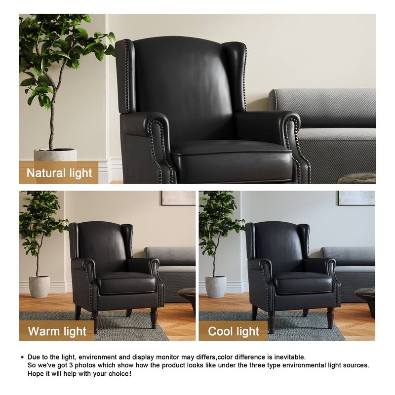 Patterned Upholstered Accent Chair for Living Room
