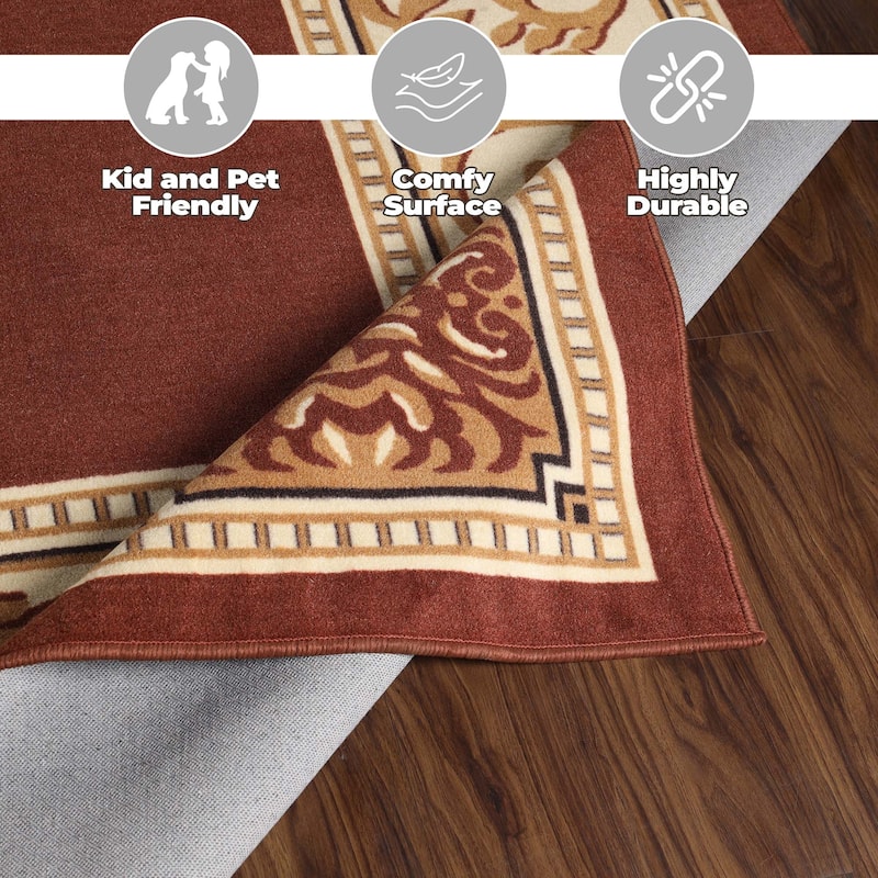 Superior Oversized Medallion Modern Bohemian Indoor Runner or Area Rug