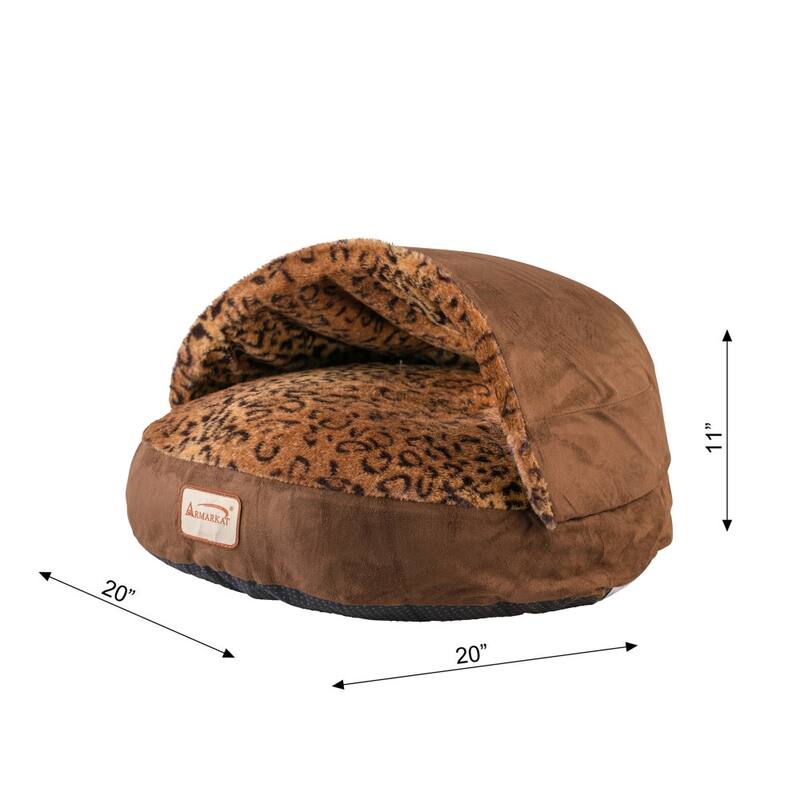 Cuddle Cave Cat Bed With Anti Slip Bottom for Cat Kitty Puppy Animalx, Cat Slipper Bed - 20"L x 20"W x 11"H