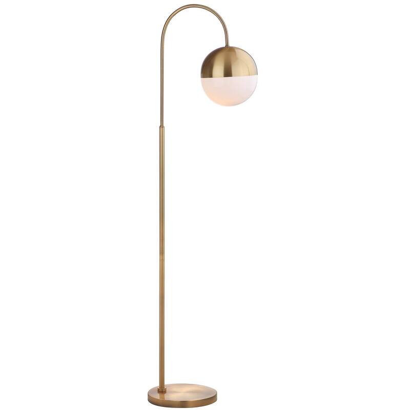 SAFAVIEH Lighting Naeema 56-inch Brass Led Floor Lamp - 15.25" x 9.875" x 55.5" - Brass Gold - 15Wx10Dx56H
