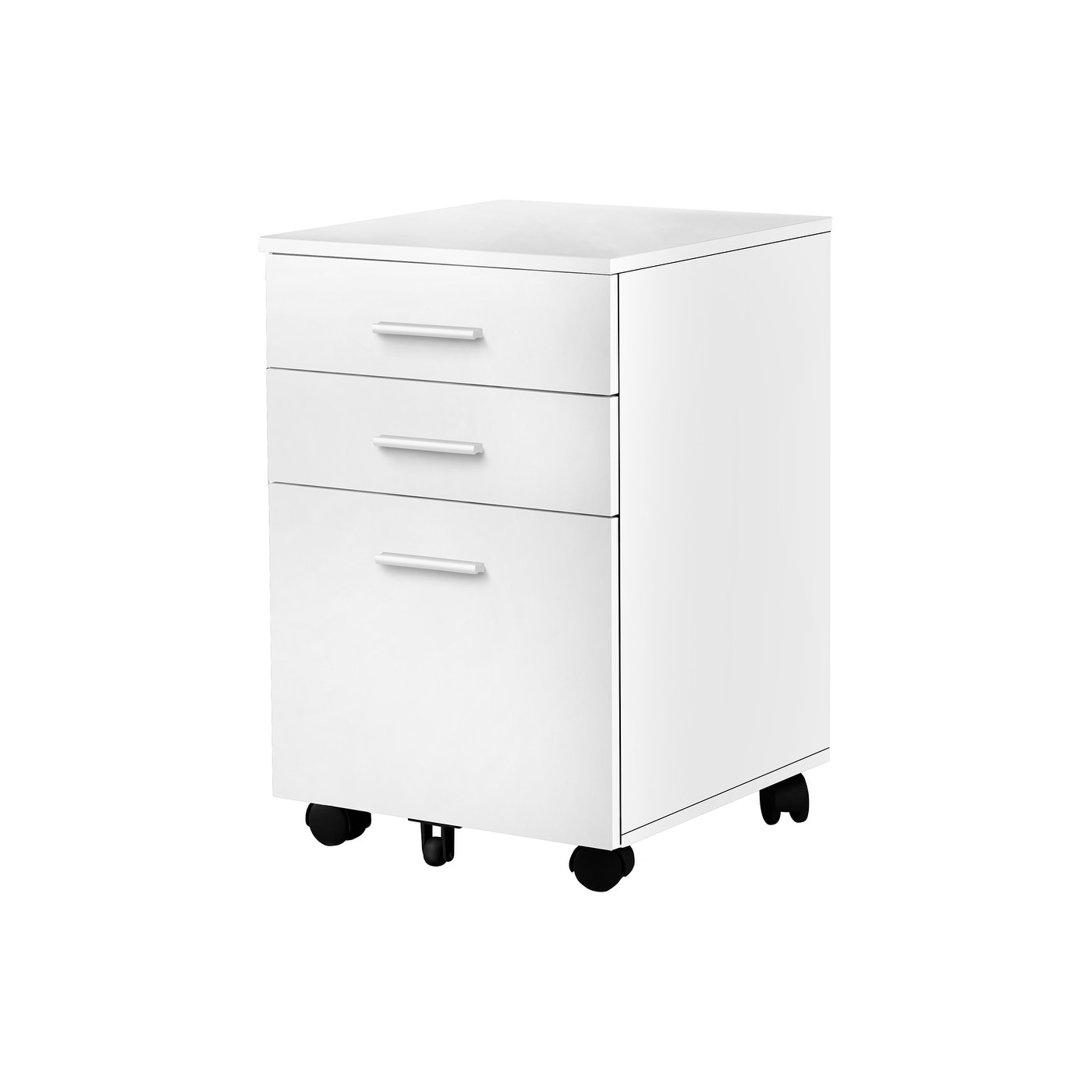 Rolling Mobile File Cabinet With 3 Storage Drawers and 5 Casters