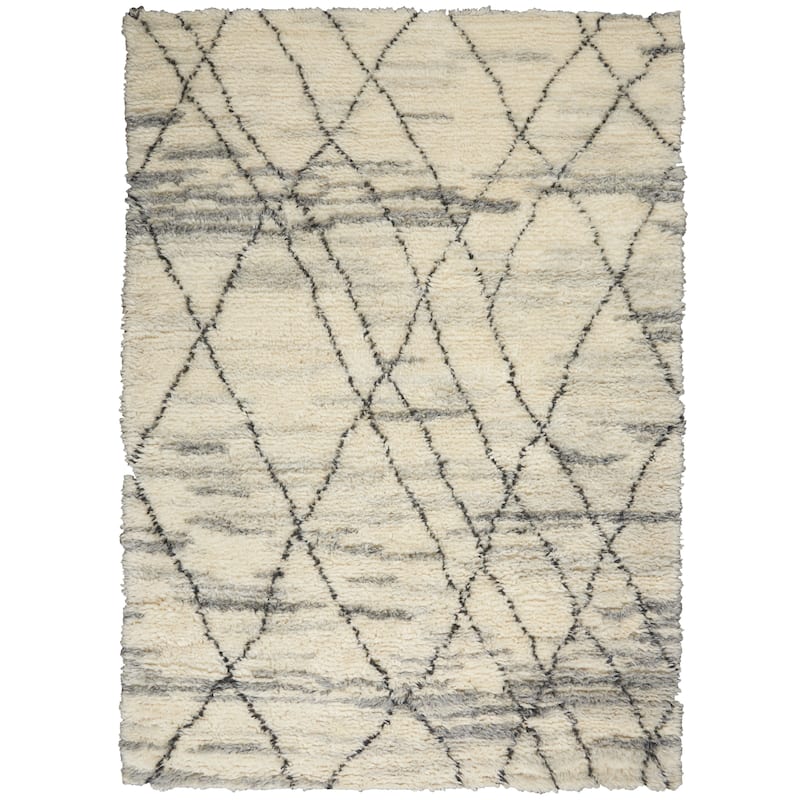 Calvin Klein San Antonio Trellis Area Rug - 5'6" x 8' - Ivory/Multicolor - Rectangle