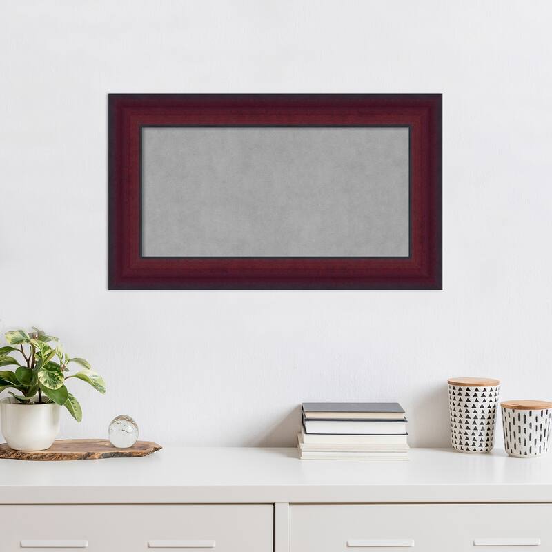 Amanti Art Canterbury Cherry Framed Magnetic Board