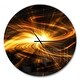 preview thumbnail 2 of 8, Designart 'Explosion of Fire in Black' Oversized Modern Wall CLock
