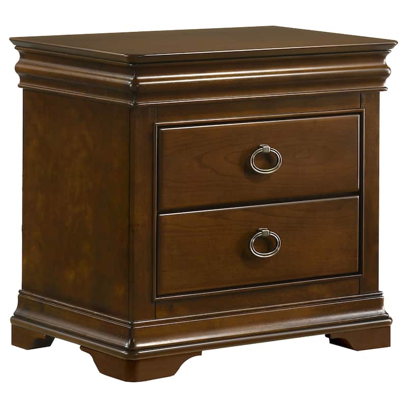 Garland 3-drawer Nightstand Bedside Table Brown Cherry - Brown Cherry