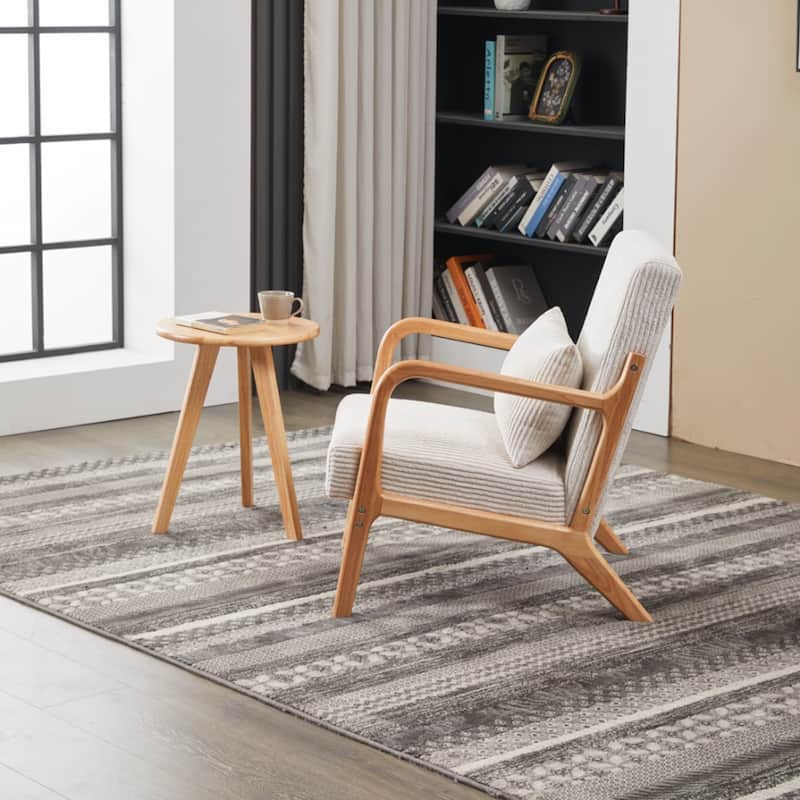 Mid-Century Modern Accent Chair&Coffee Table Set, Suitable for Living Rooms and Bedroom Relaxation Areas