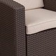 preview thumbnail 15 of 17, Faux Rattan Chair with All-Weather Cushion