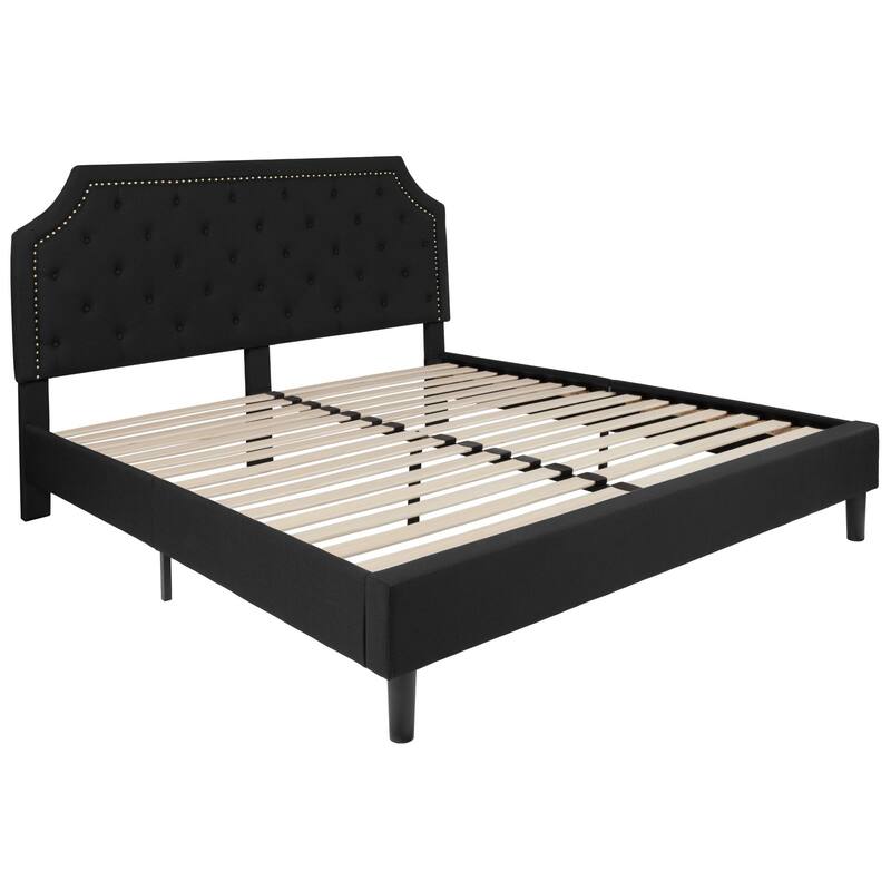 Tufted Platform Bed with 10 Inch Pocket Spring Mattress