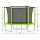 preview thumbnail 19 of 17, 10 ft. Round Outdoor Trampoline with Safety Enclosure Net and Ladder