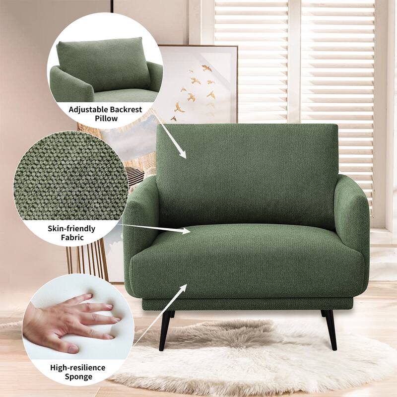 Karaka 37.5"W Oversized Armchair Leisure Sofa Accent Chair (Set of 2)