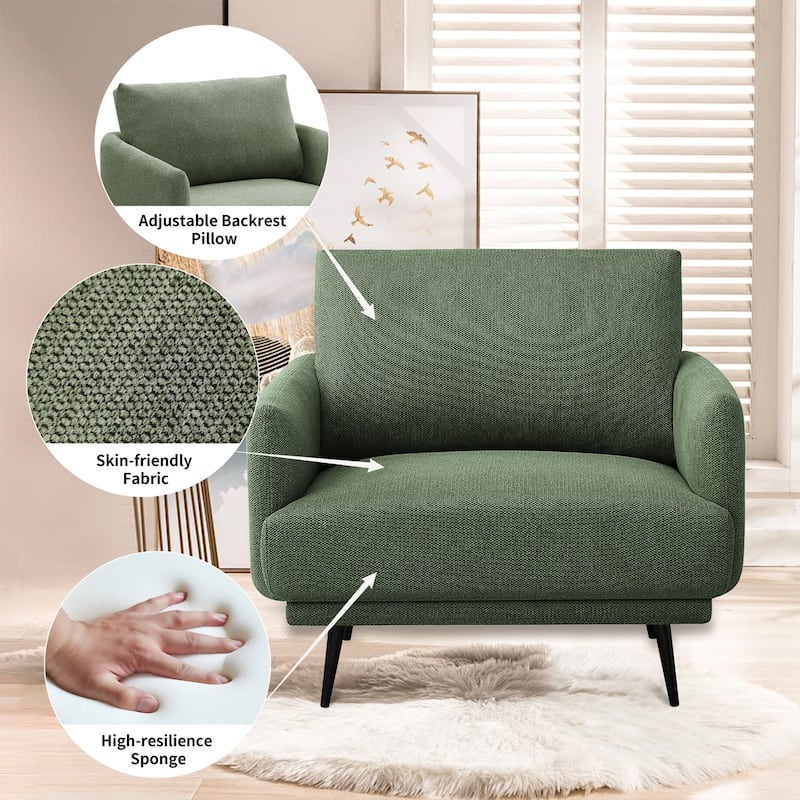 Karaka 37.5"W Oversized Armchair Leisure Sofa Accent Chair