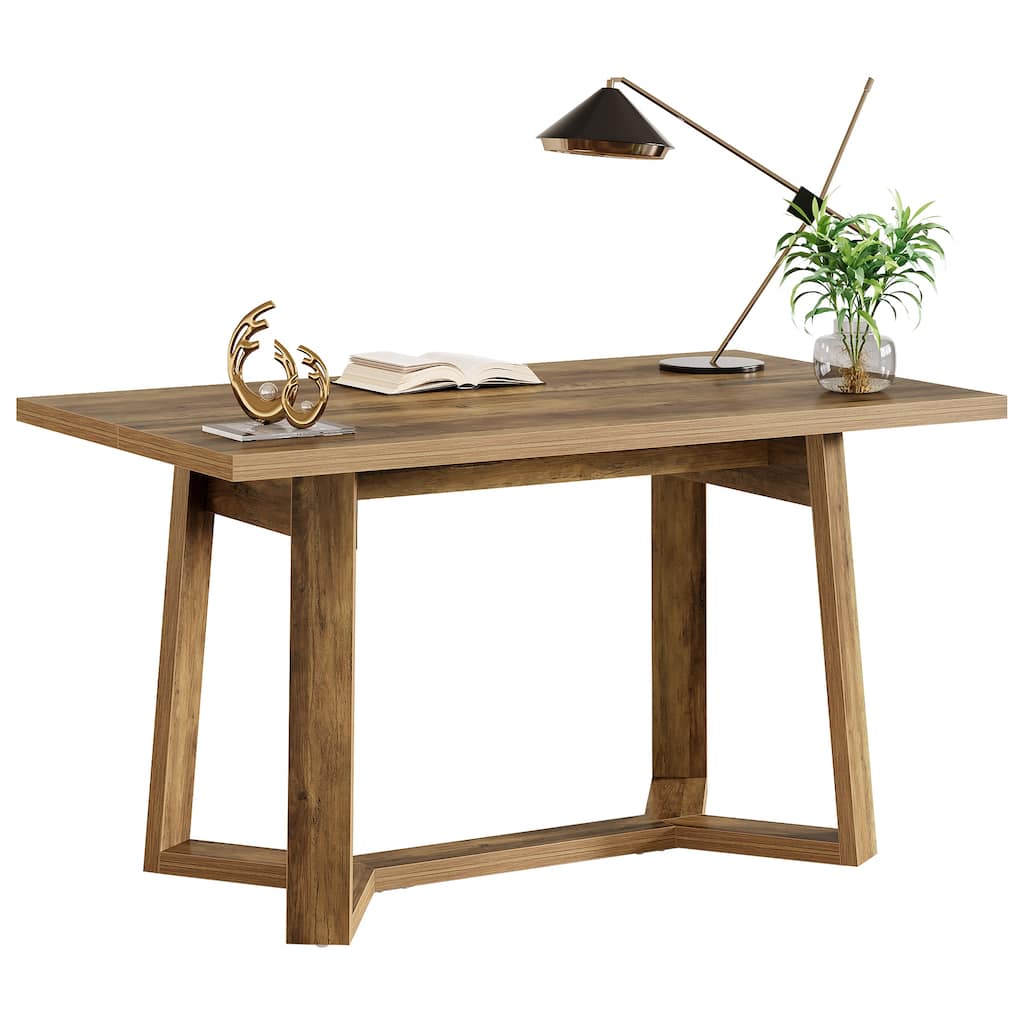 47-Inch Home Office Desk, Farmhouse Wood Executive Desk