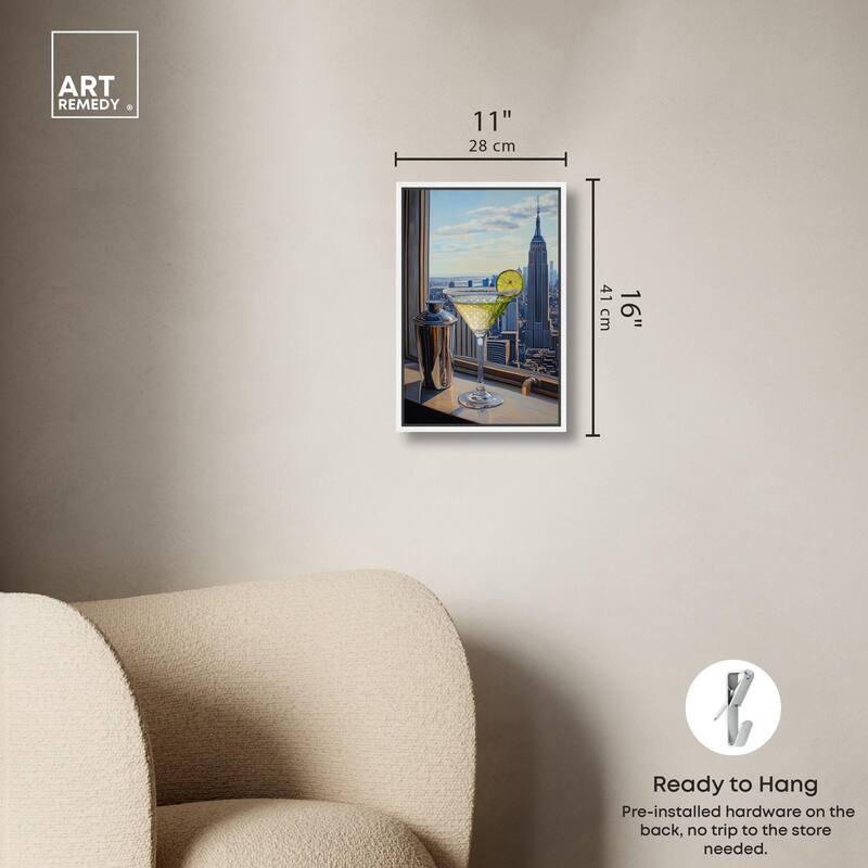 Classy Drink in NYC Canvas by Art Remedy