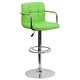 preview thumbnail 12 of 103, Quilted Vinyl Adjustable Chrome Bar Stool (Set of 2)
