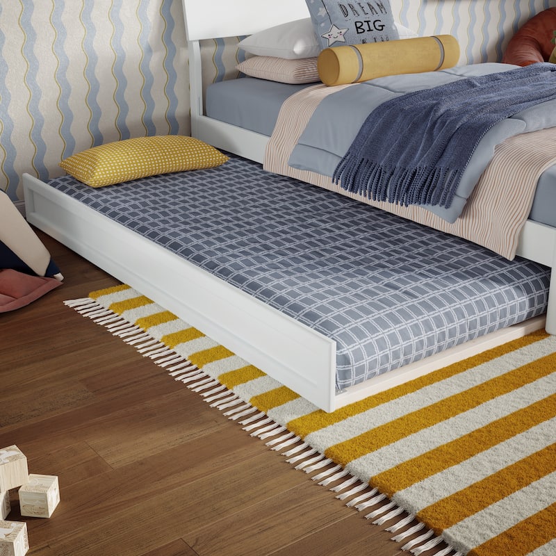 Norla Wood Platform Bed with Trundle