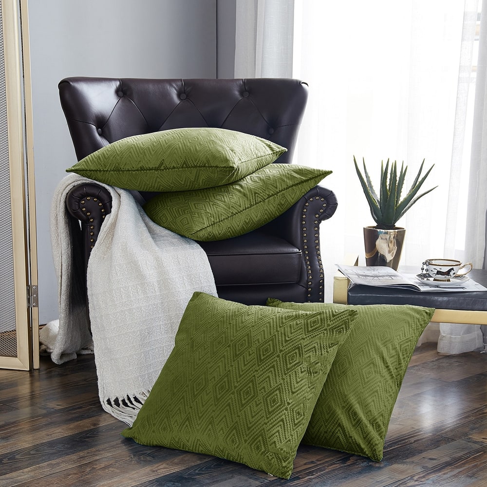 Tonopah Ikat Velvet Throw Pillow Cover Set, NO INSERT