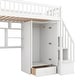 preview thumbnail 9 of 25, Whimsical Twin Loft Bed with Bookshelf, Drawers, Desk, and Wardrobe, Sturdy Construction, Fence-Shaped Design