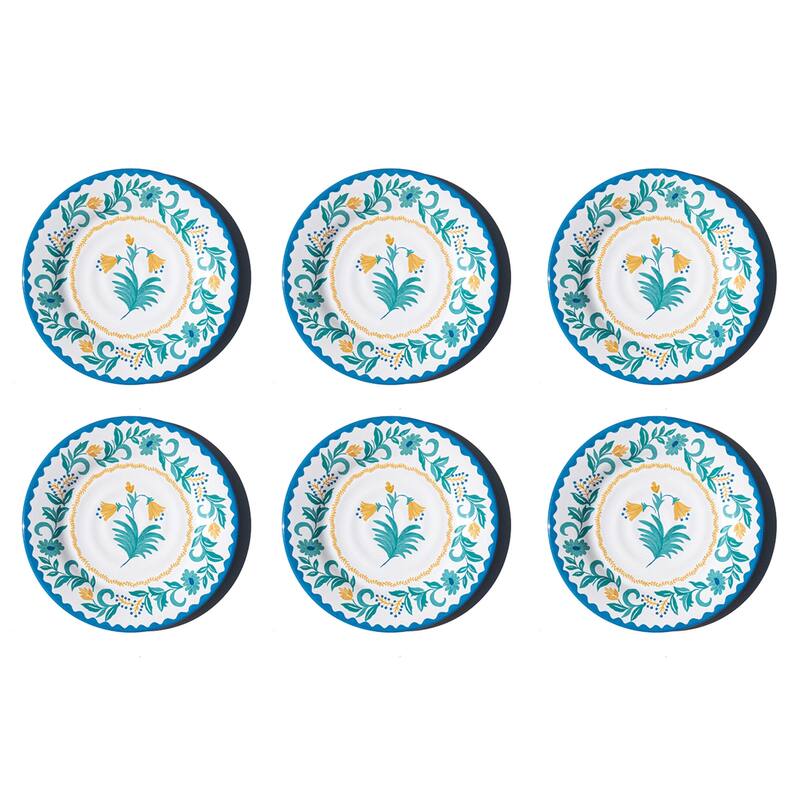 Abode Homewares Montelupo NewWave Melamine Salad Plate - Multicolor - 8.5" - Set of 6 - Multicolor