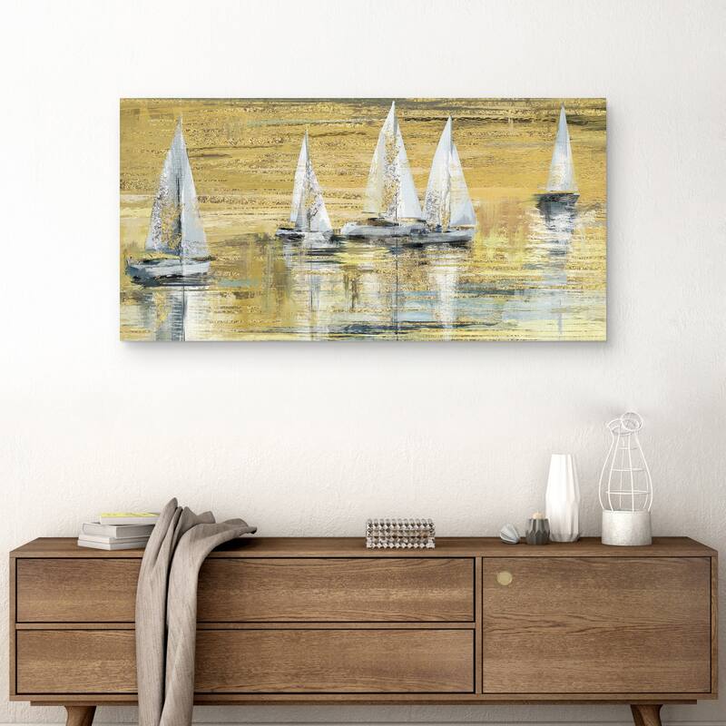 Golden Sail by Studio Arts Canvas Art Print