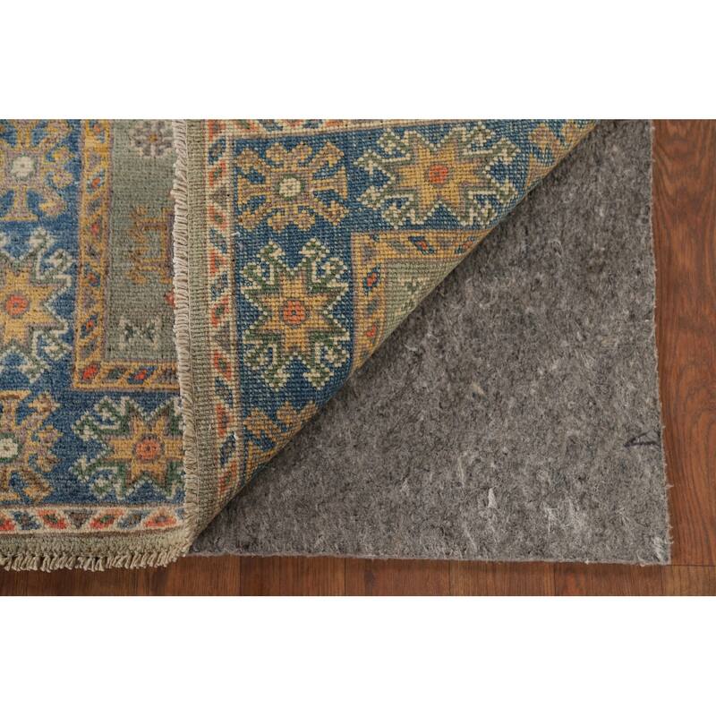 Green Kazak Foyer Rug Handmade Wool Carpet - 2'1" x 3'0"