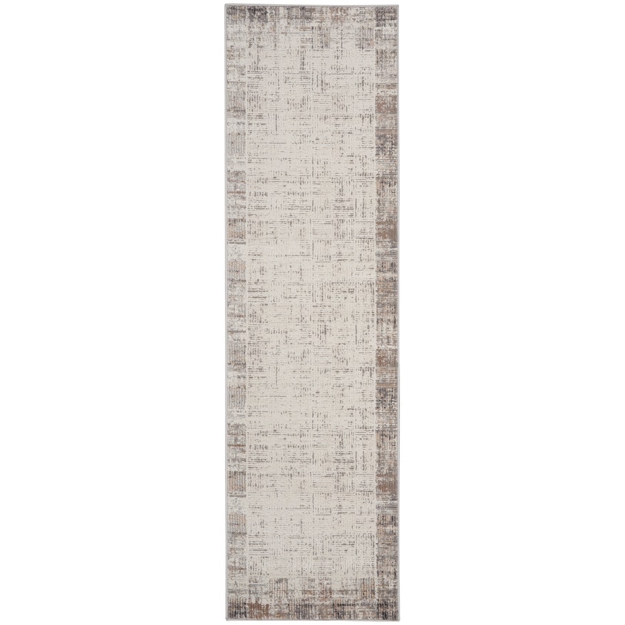 Nourison Elation Abstract Modern Ivory Grey Area Rug