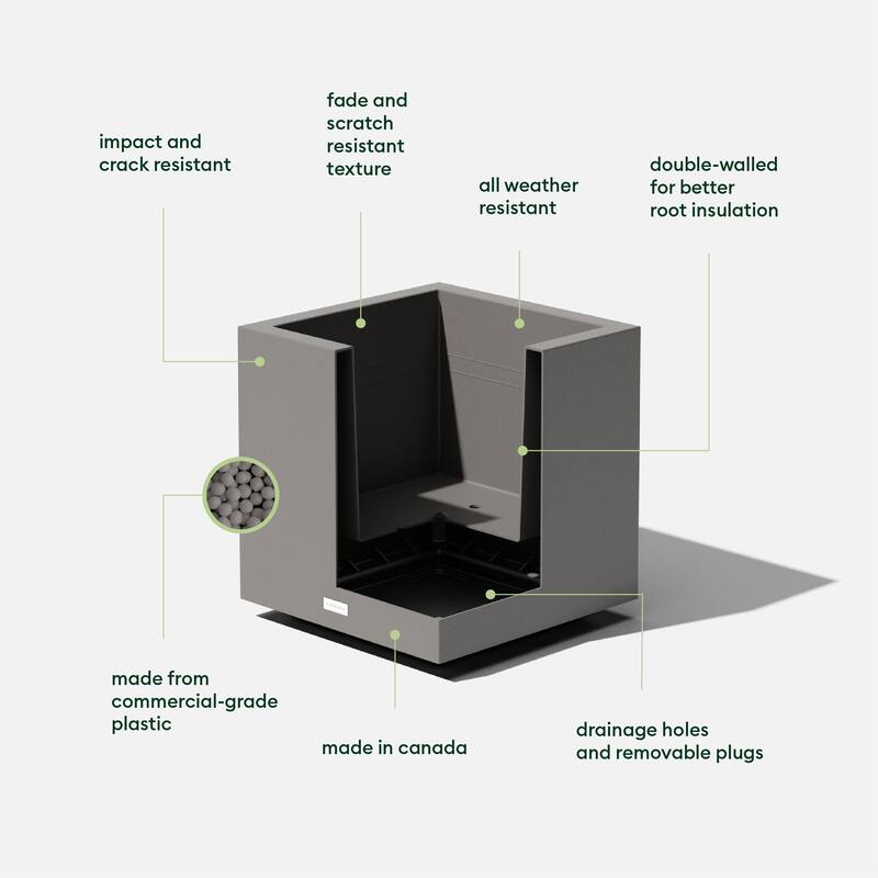 Block Series Plastic Cube Planter