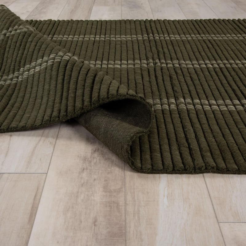 Alora Decor Klaus Stripe Wool Area Rug