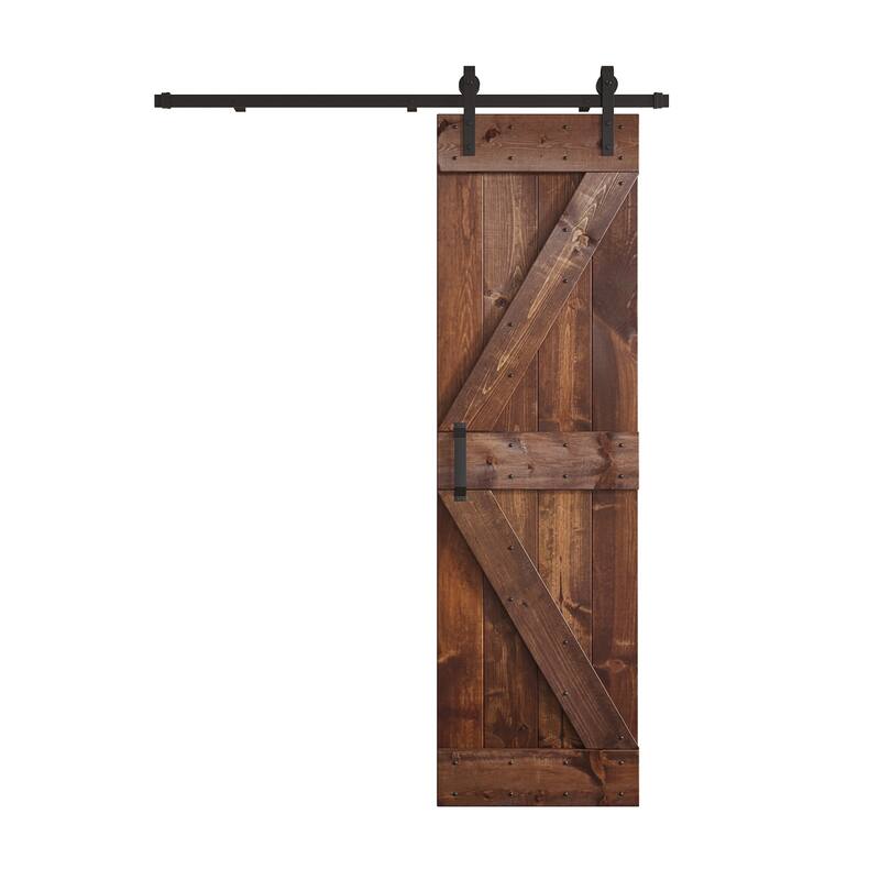 Coast Sequoia 24in x 84in K Series Pine Wood Sliding Barn Door With Hardware Kit