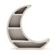 preview thumbnail 8 of 7, Wood Crescent Moon Shelf, Rustic White Home Decorations (10 x 10.2 x 2 In)