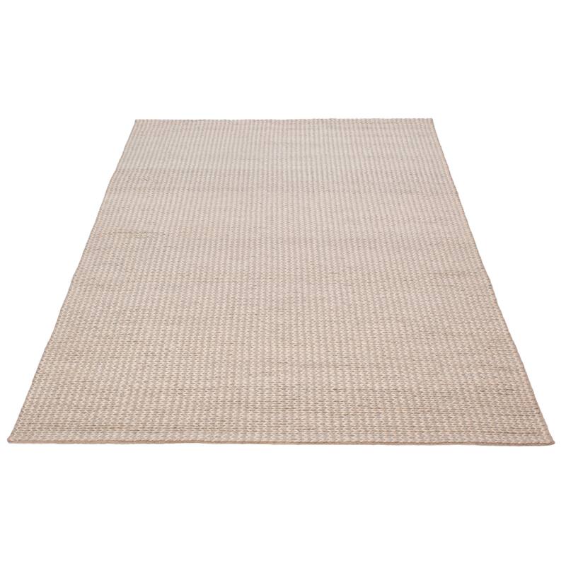 ECARPETGALLERY Braid weave Sienna Grey Wool Rug - 7'5 x 9'9