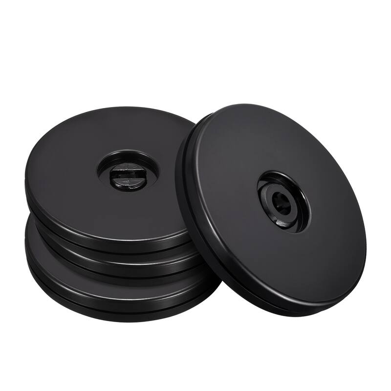 Rotating Swivel Stand with Steel Ball Lazy Susan Base Turntable 4Pcs - Black