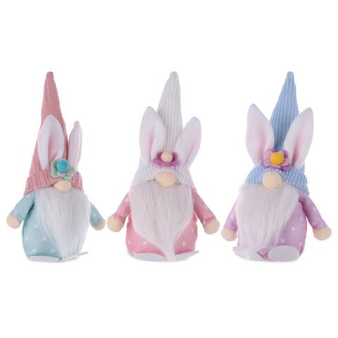 Plush Easter Bunny Gnome Shelf Sitter (Set of 2)