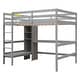 preview thumbnail 10 of 24, Full and Twin Size L-Shaped Metal Bunk Bed with Slide and Short Ladder, 4 Beds in 1 for Family or Guests
