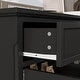 preview thumbnail 28 of 33, 59.1''Sideboard Buffet White Mid-Century Modern Contemporary Lacquered Credenza with Drawers and Doors