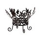 preview thumbnail 1 of 0, Metal Scroll and Leaves Pumpkin Holder