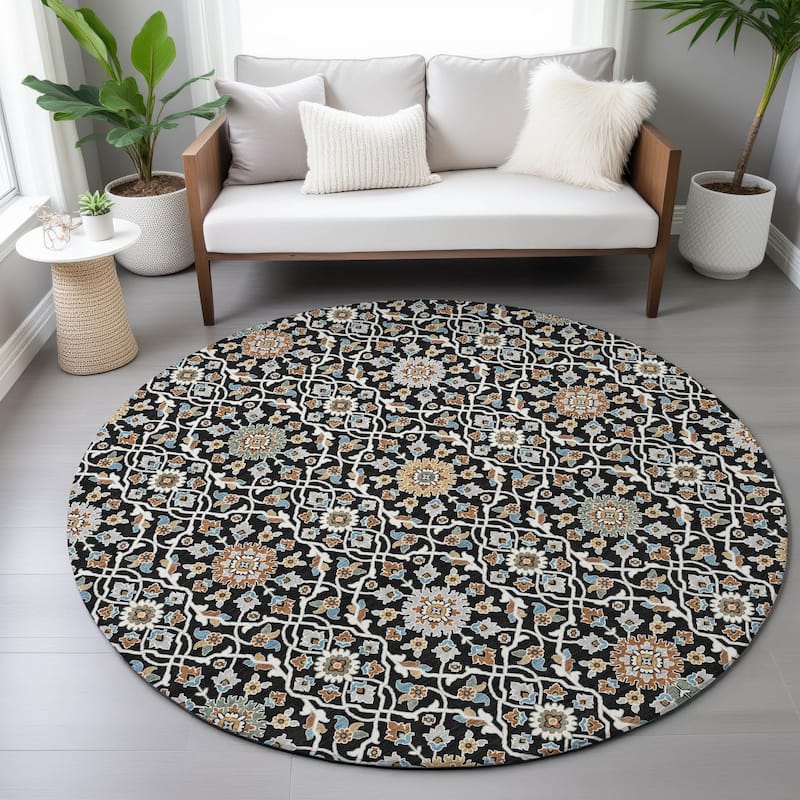 Machine Washable Indoor/Outdoor Traditional Masters Chantille Rug
