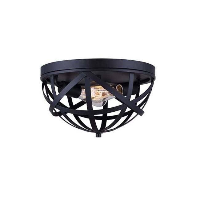 Canarm Gigi 2 Light 13" Wide Flush Mount Ceiling Fixture - Black