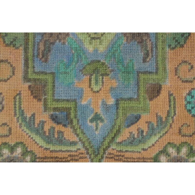Hand Knotted Oriental 100% Wool Carpet Traditional Floral Oranges & Rust Tabriz Area Rug - 12' 10'' X 9' 8''