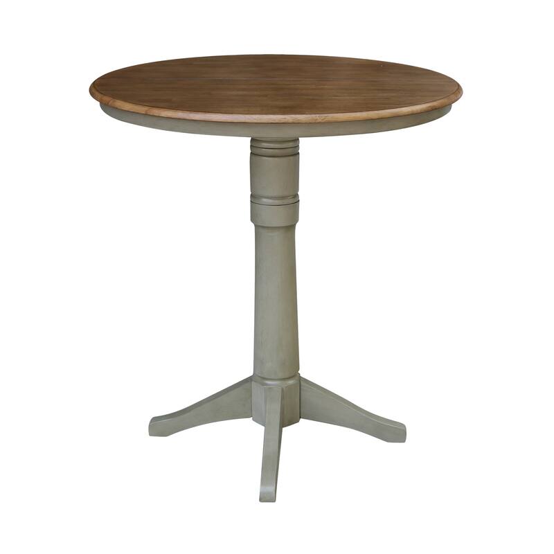 36" Round Top Pedestal Table w/12" Leaf