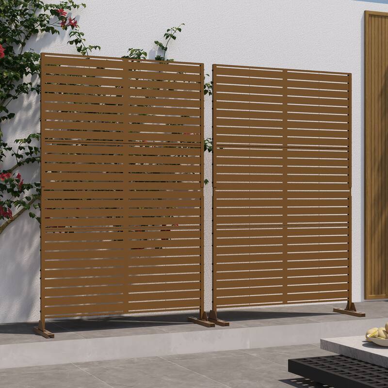 2Set Patio Outdoor Privacy Metal Screens and Panels