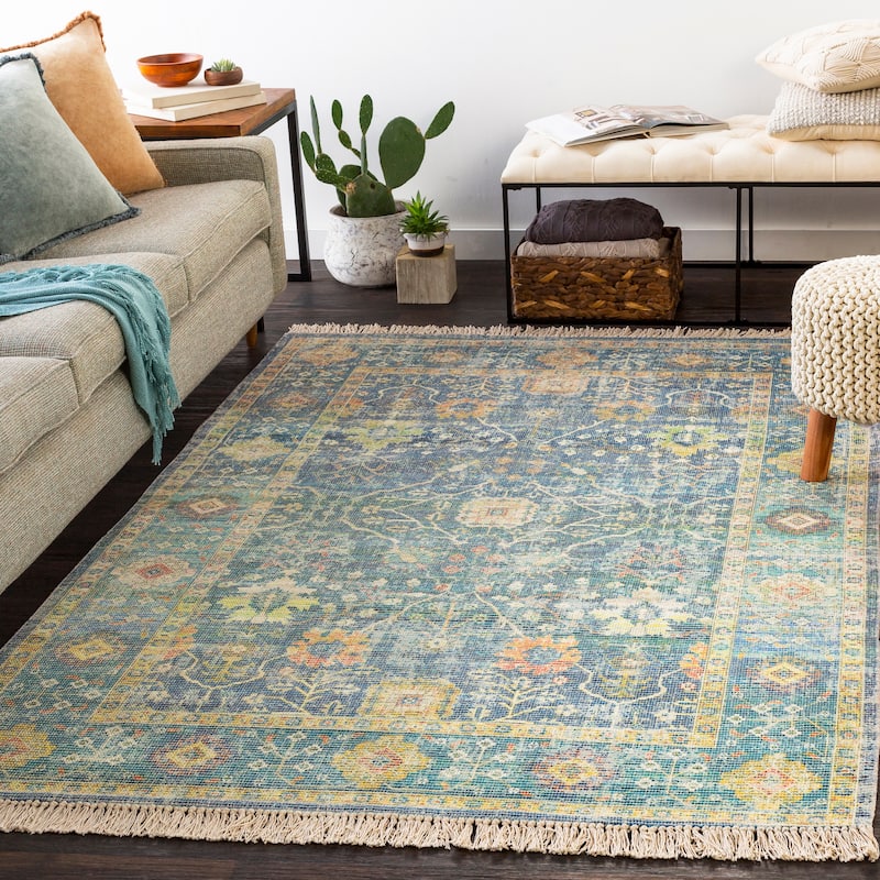 Livabliss Betsy Handmade Persian Floral Cotton Area Rug