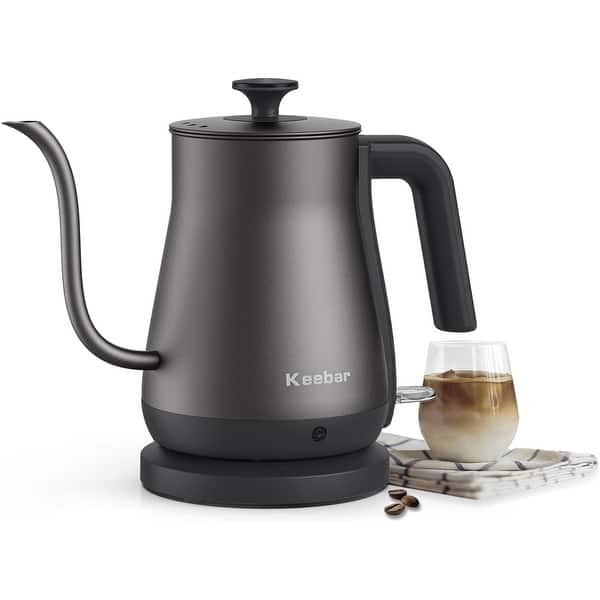 slide 2 of 25, 0.8L Stainless Steel Electric Gooseneck Kettle with Auto Shut Off