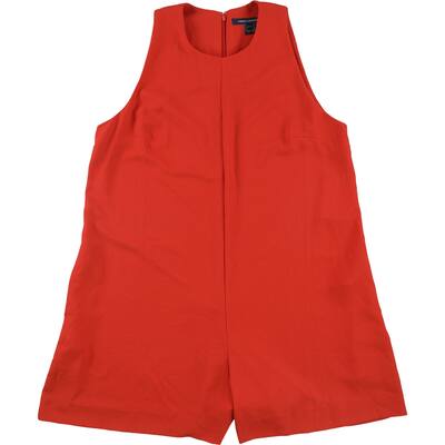 French Connection Womens Evening Dew Romper Jumpsuit,, Red, 0