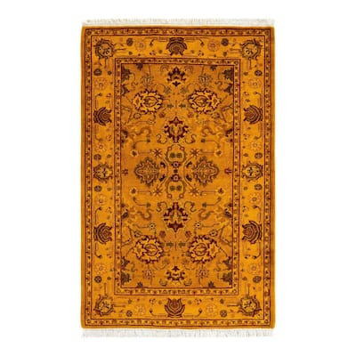 Overdyed, One-of-a-Kind Hand-Knotted Area Rug - Gold - 2' 8" x 4' 2"