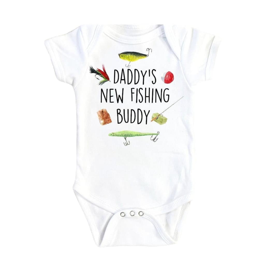 Fishing Buddy Icons - Baby Boy Girl Clothes Infant Bodysuit Funny Cute Newborn
