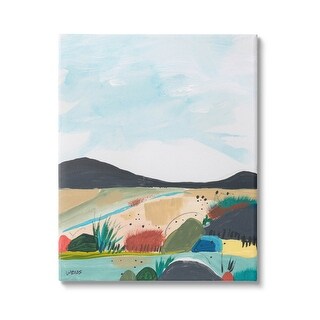 Stupell Riverside Mountain Landscape Scene Canvas Wall Art, Design by ...