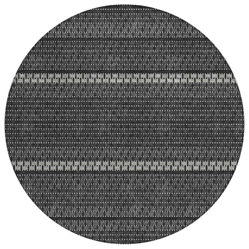 Machine Washable Indoor/ Outdoor Boho Stripe Chantille Rug