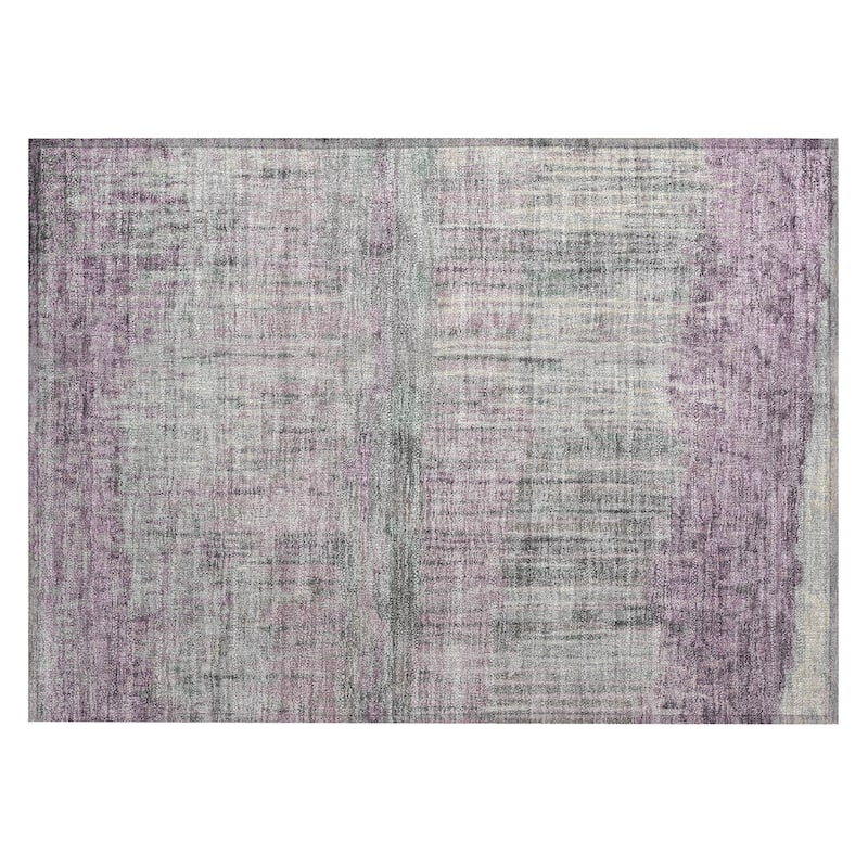 Machine Washable Indoor/ Outdoor Modern Ombre Chantille Rug